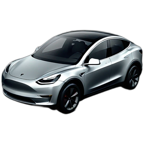 Gray Tesla model y car emoji