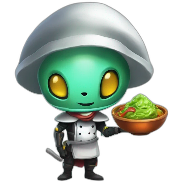 alien chef scifi roguelike rpg style inspired by slay the spire digital art emoji