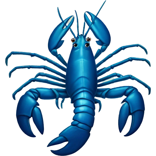 Blue lobster emoji