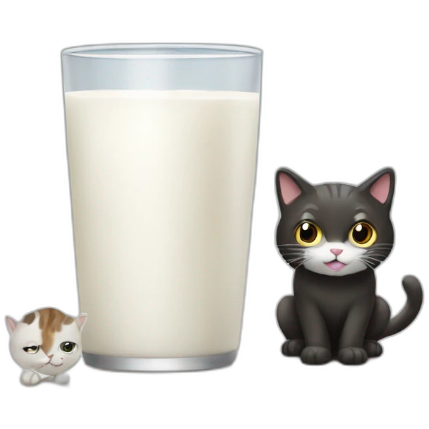 milk and cat emoji
