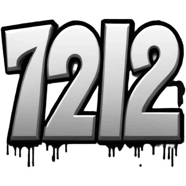 Граффити надпись: 72 emoji