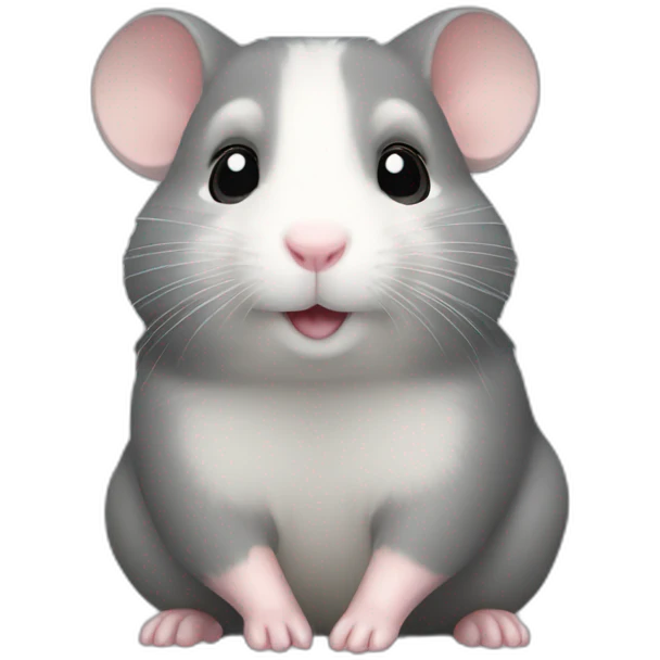 Grey hamster emoji