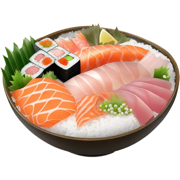 kaisendon with sashimi emoji