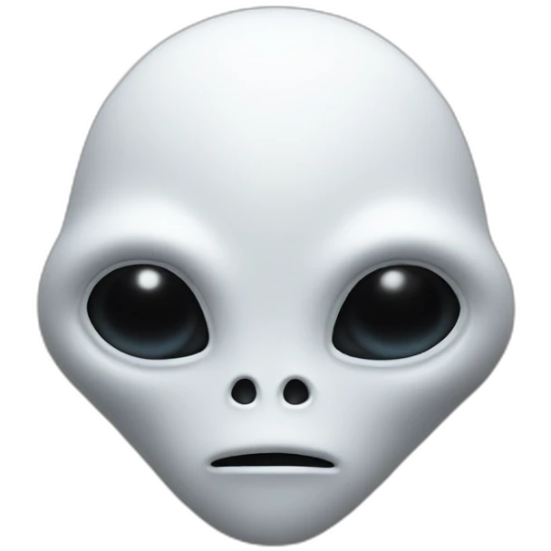 White asteroid alien emoji
