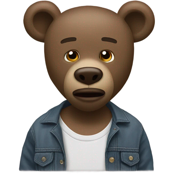 Kanye West bear ￼ emoji
