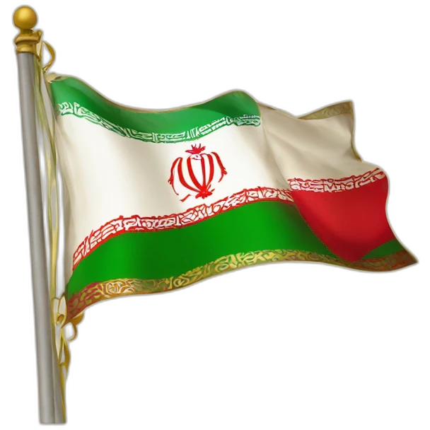 Old Iran flag with lion and sun emoji