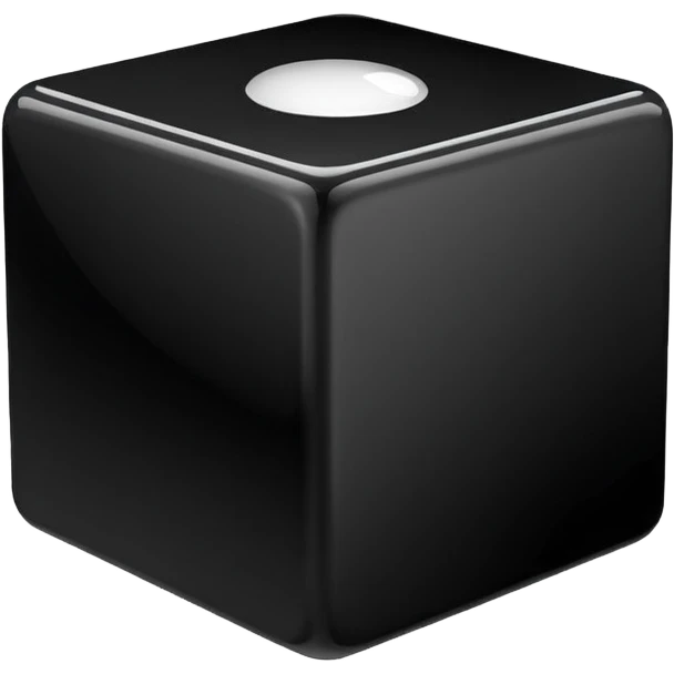 3D cube with one textured side emoji