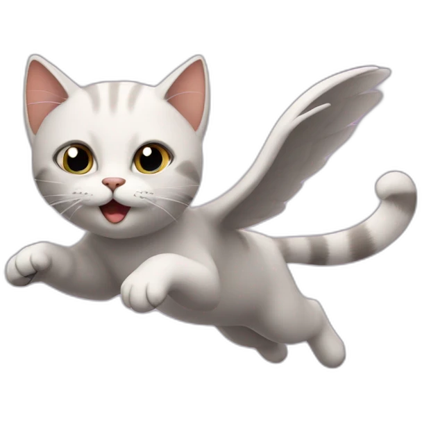 Cat flying emoji