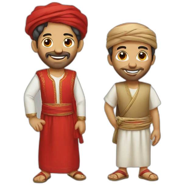 Un marocain et un tunisien ensemble emoji