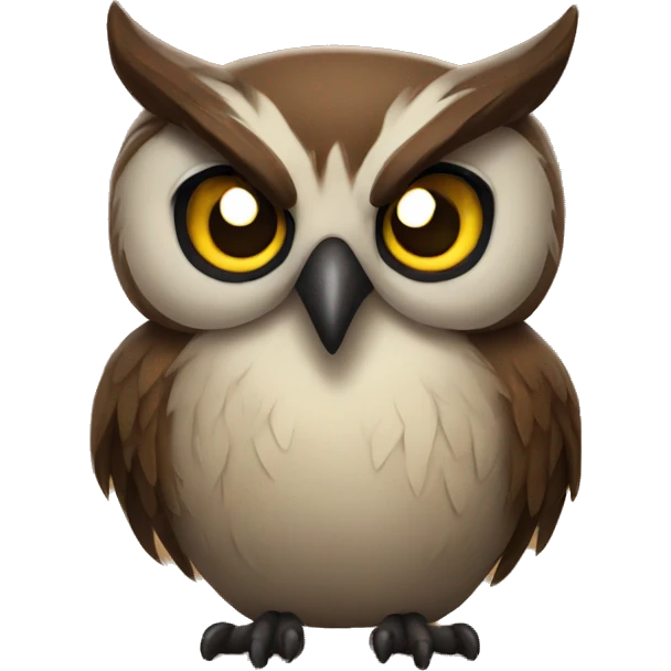 Scary owl emoji