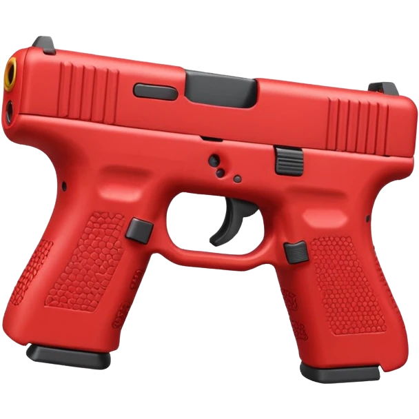 red Glock gun, straightforward emoji