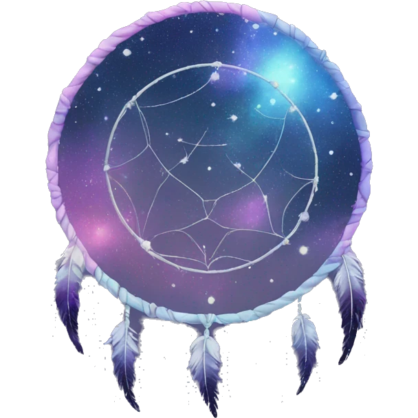 Sparkly moon-and-stars-galaxy-dreamcatcher emoji
