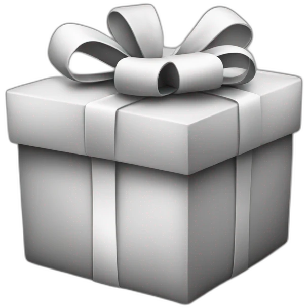 gift black and white emoji