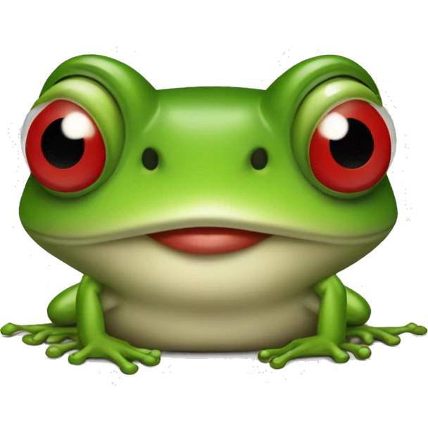 Frog with red lips emoji