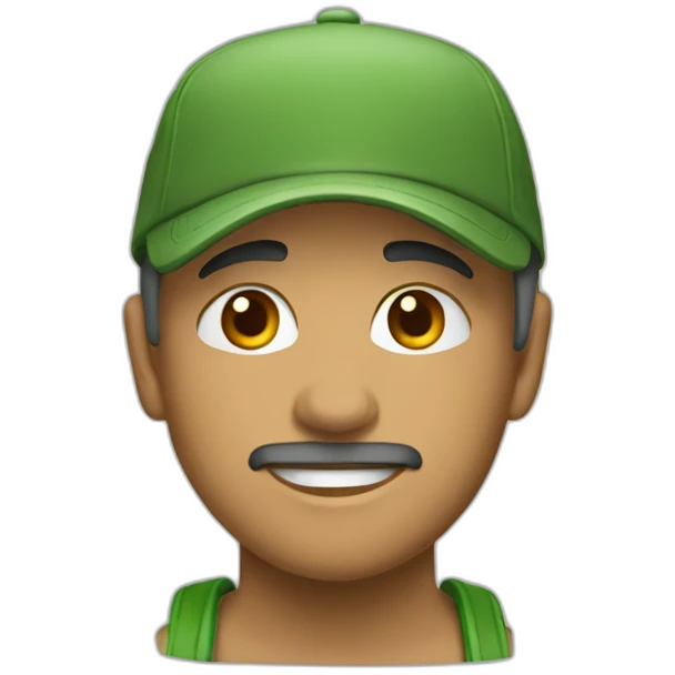 зеленая шапка шута emoji