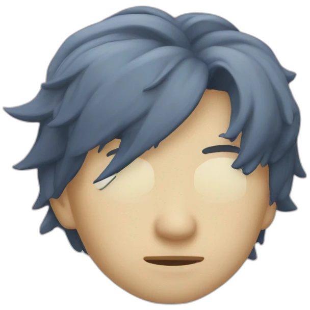 戴眼镜，齐刘海，短发 emoji