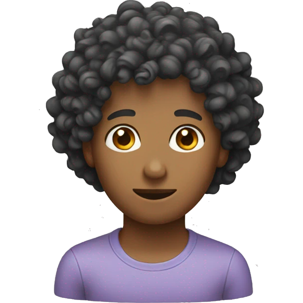 curly head emoji