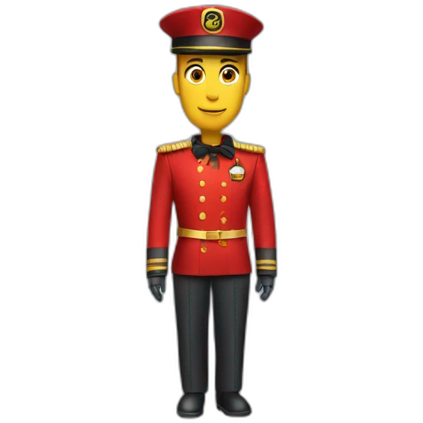 robot bellboy red uniform emoji