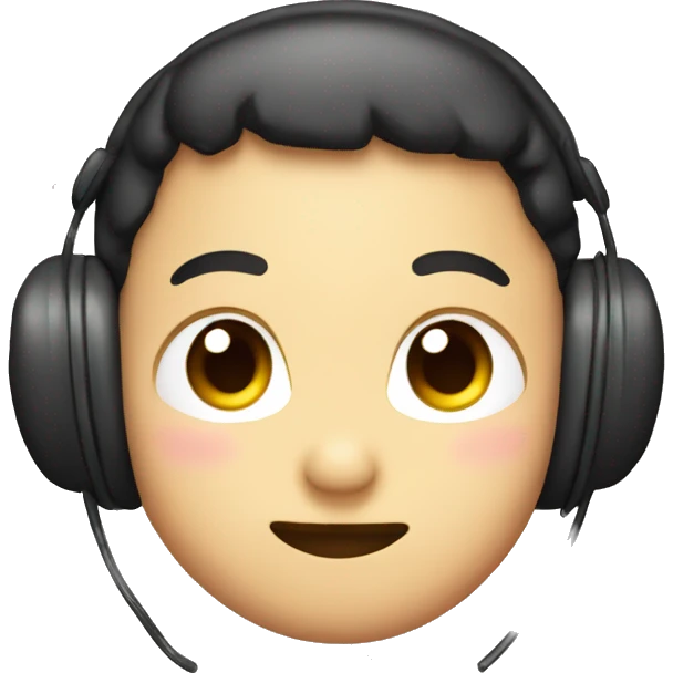 Dark kawaii ear muffs emoji