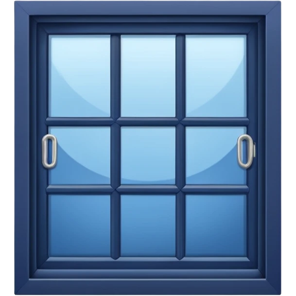 A navy window with handle emoji