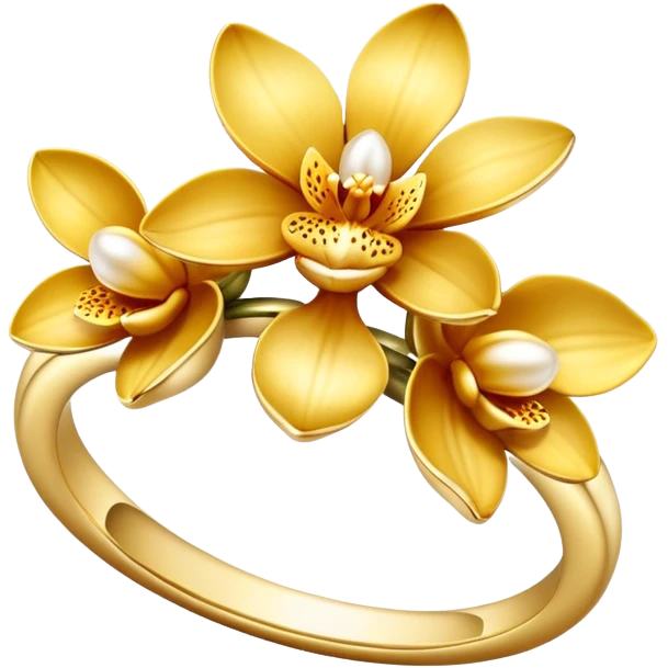 golden orchid ring emoji
