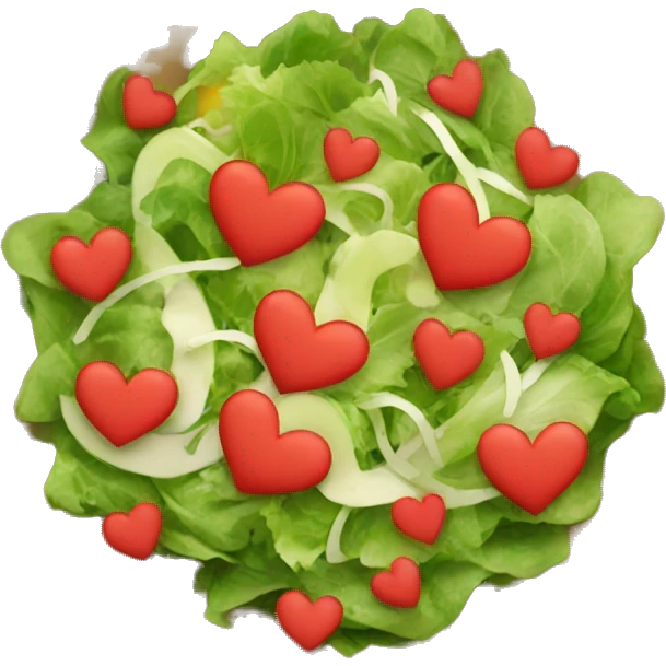 salad with hearts emoji
