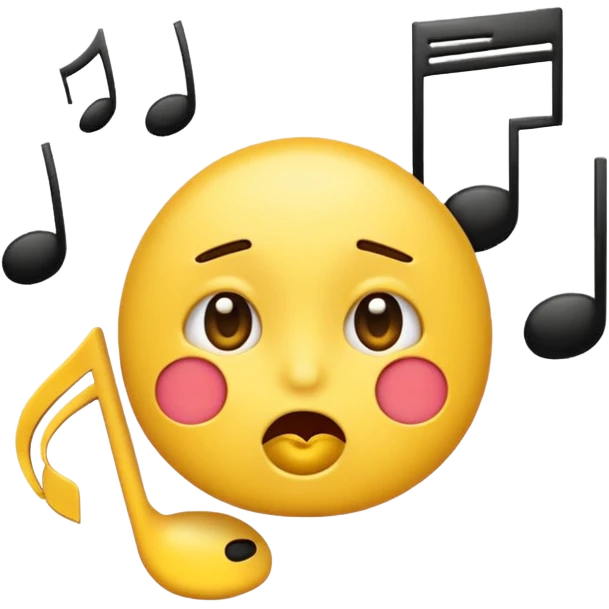 emoji whistling with music notes coming out its mouth and side-eyeing emoji