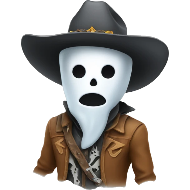Ghost dressed as a cowboy emoji