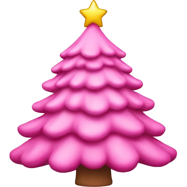 Pink Christmas tree emoji