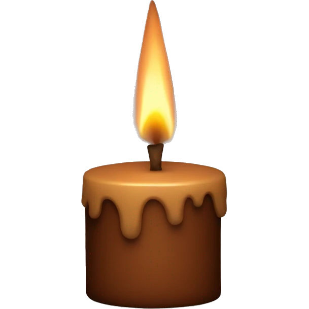A brown candle  emoji