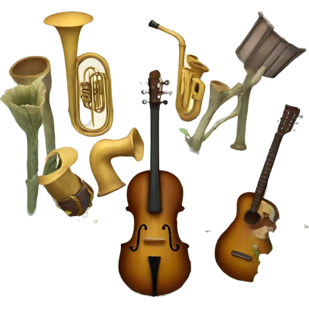 a garden that looks like instruments emoji