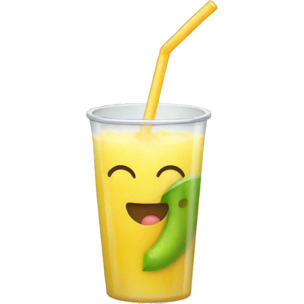 Android tomando suco emoji
