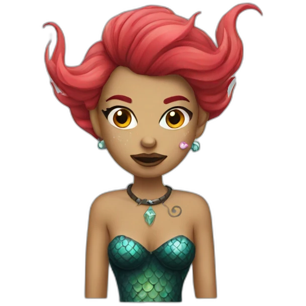 Punk mermaid emoji