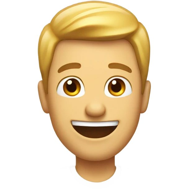 Mans face waving hand over his head emoji