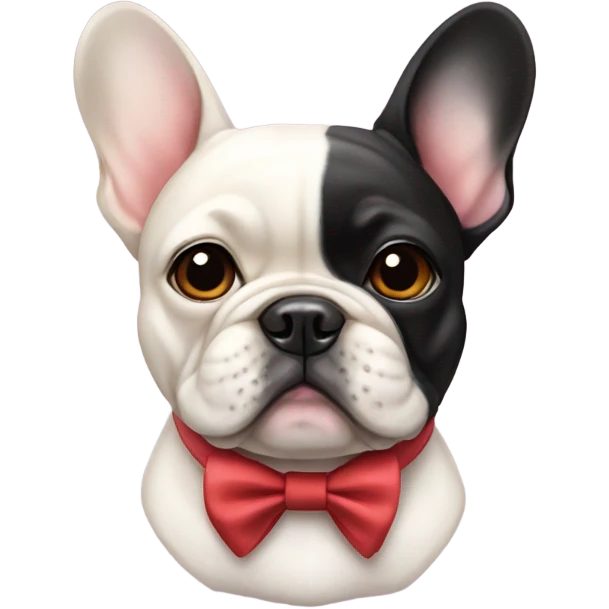 French bulldog with bow emoji
