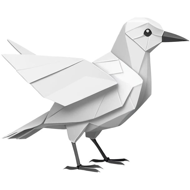 Bird origami minimalist  emoji