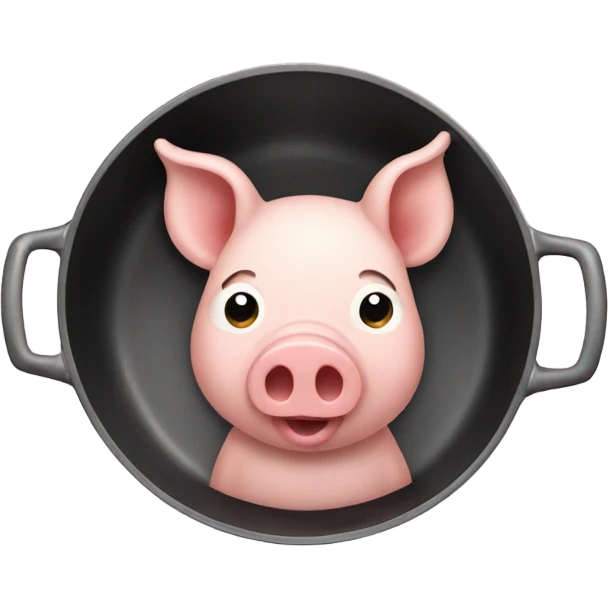 Pig in frying pan emoji