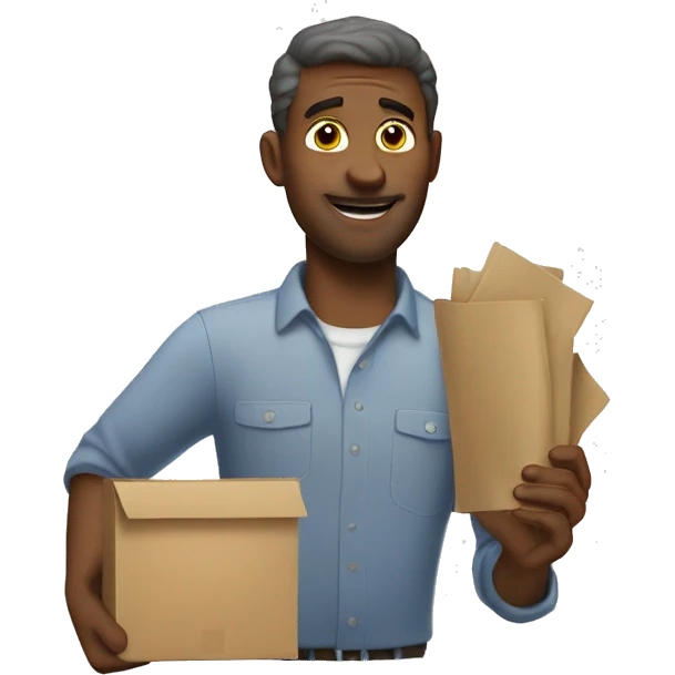 Dad handing over work emoji