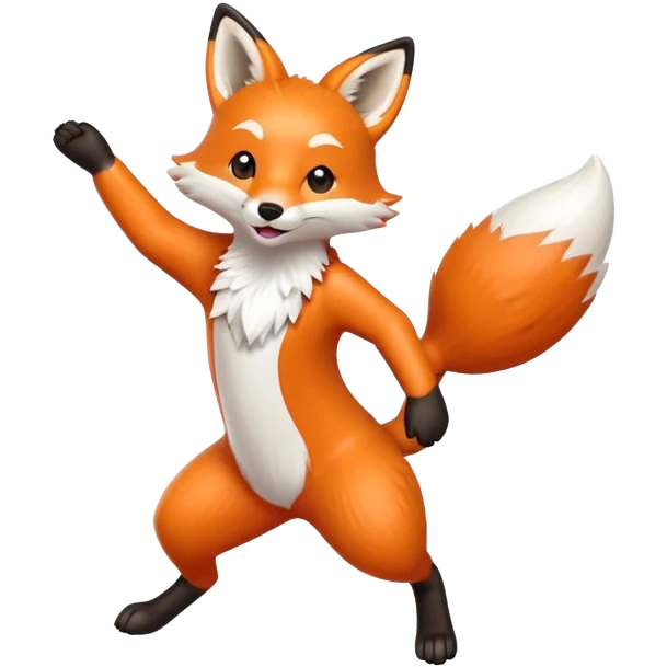 fox dancing in an animated emote emoji