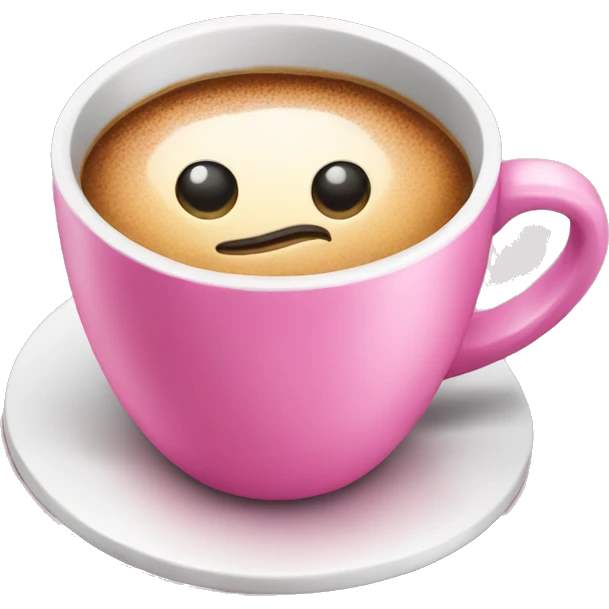 Pink coffee cup emoji