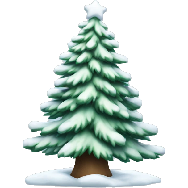 Snowy Christmas tree emoji