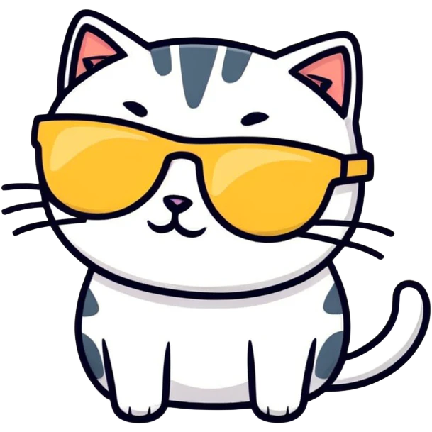 Cat with sunglasses emoji
