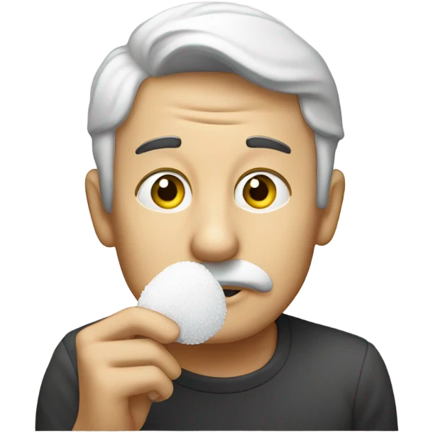 Man snorting sugar emoji