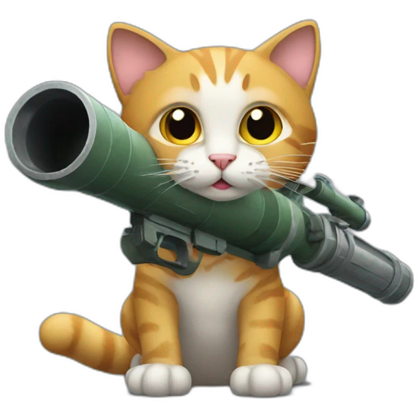 cat with a bazooka emoji