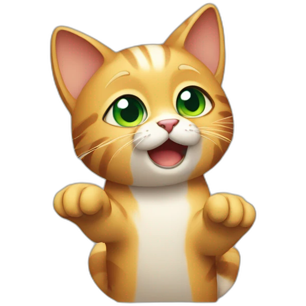 cry cat paws up emoji