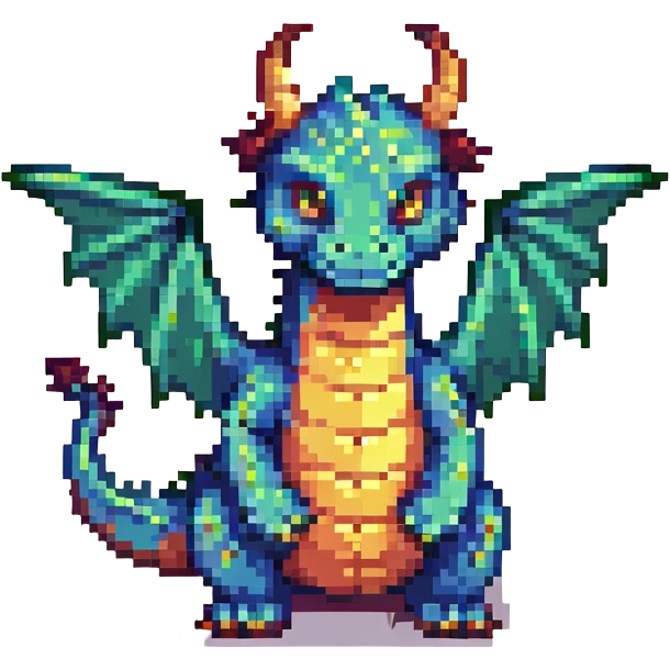 cartoon dragon with tiny wings emoji