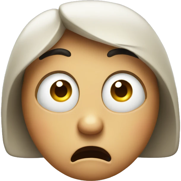 Funny really shocked face emoji
