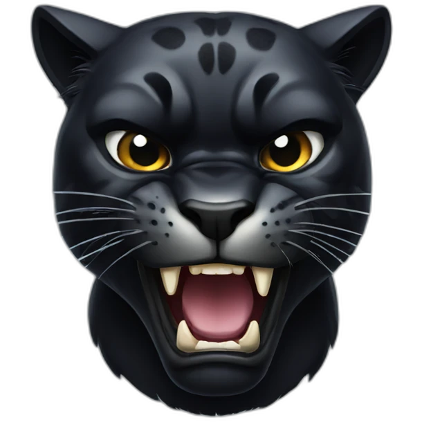 Black panther animal angry emoji