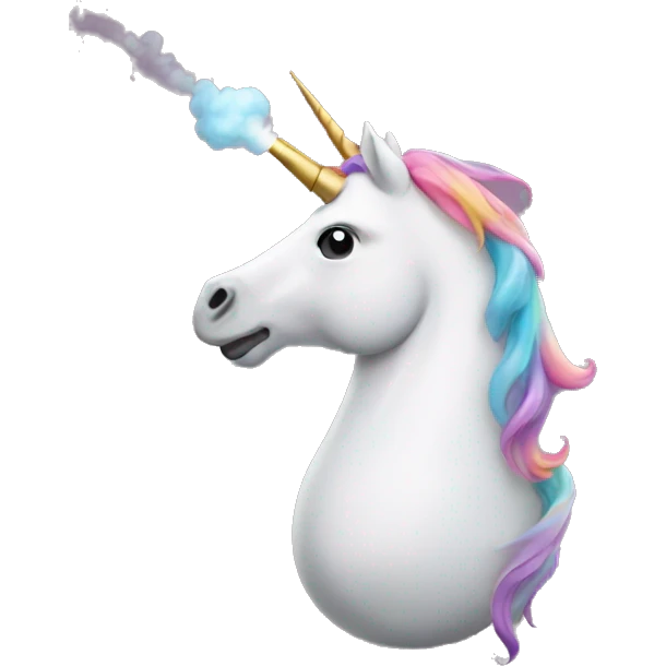 unicorn vaping emoji