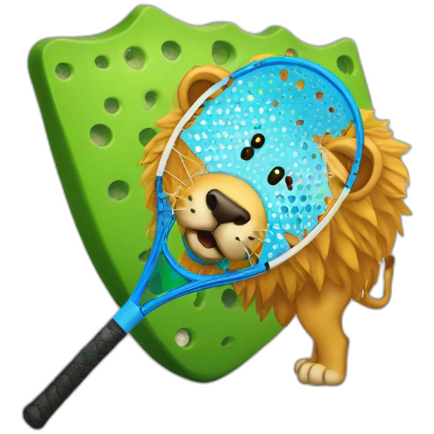 Lion pickleball emoji